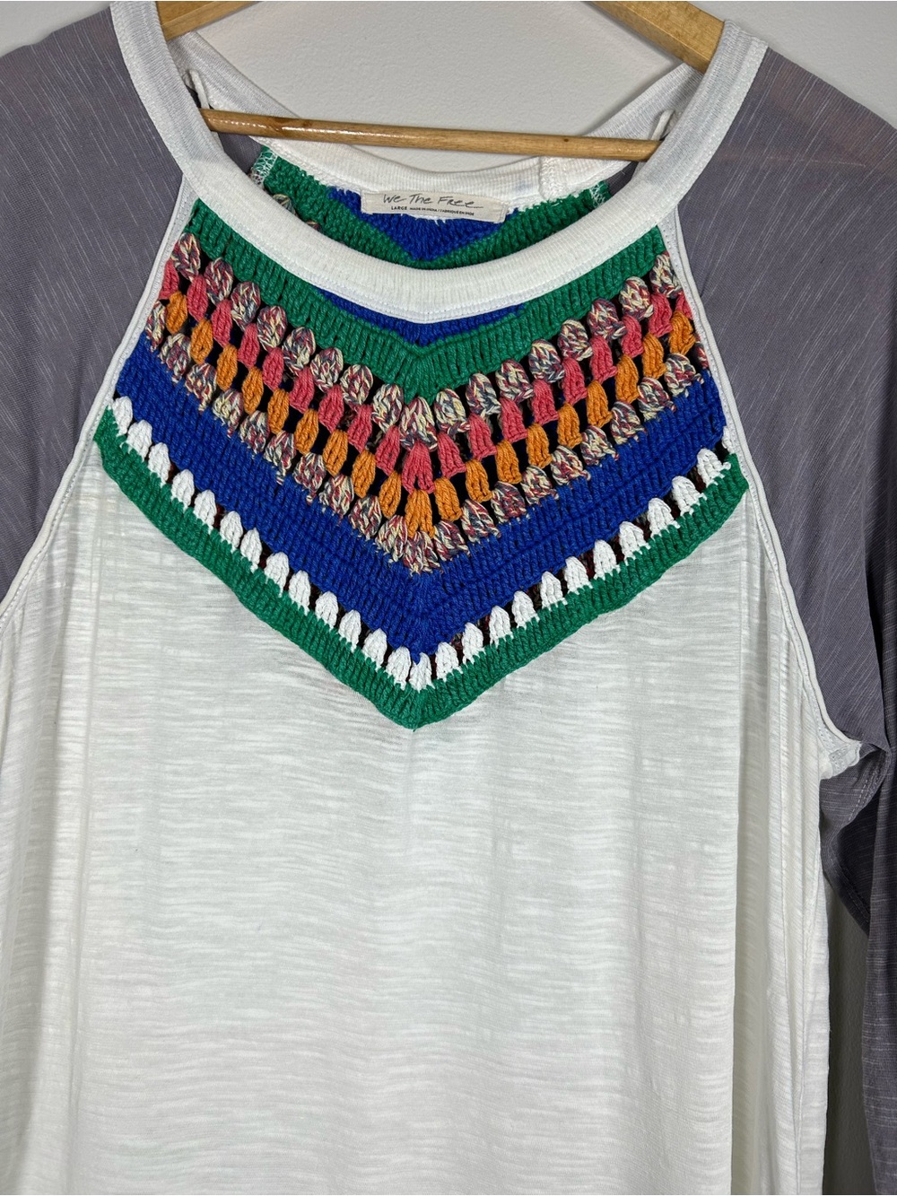 We The Free Free People Boho Spring Bound Crochet Chevron Top - Picture 4 of 13